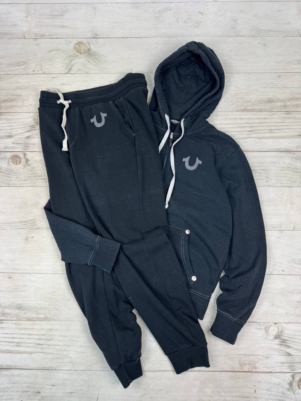 True Religion Classic Logo Tracksuit Zip Up Hoodie And Pants