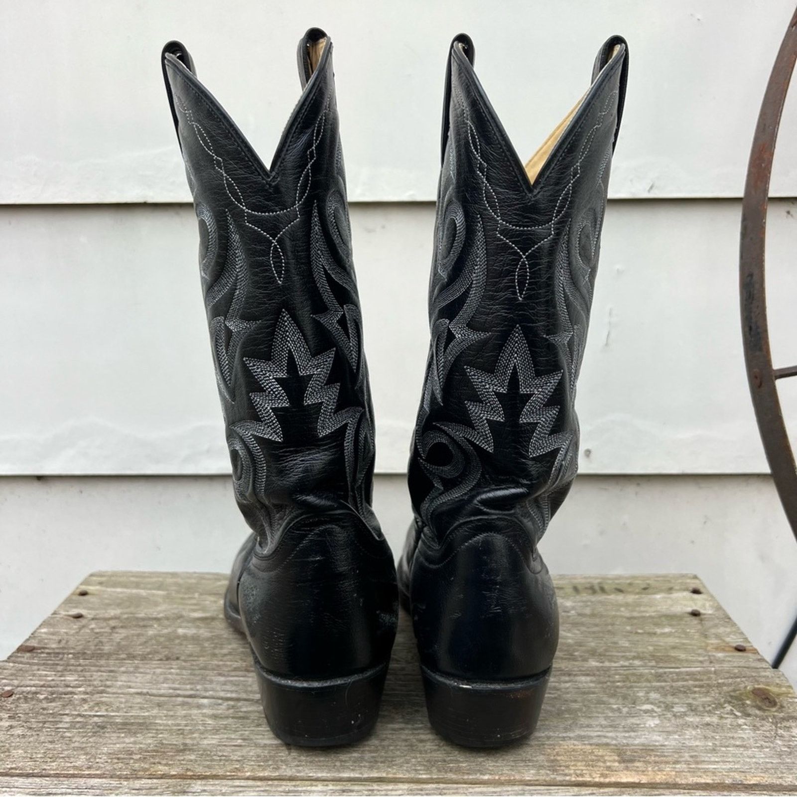Dan Post Dan Post 11 1/2 EW Mignon Black Round Toe Cowboy Boots Size US 11.5 / EU 44-45 - 5 Thumbnail