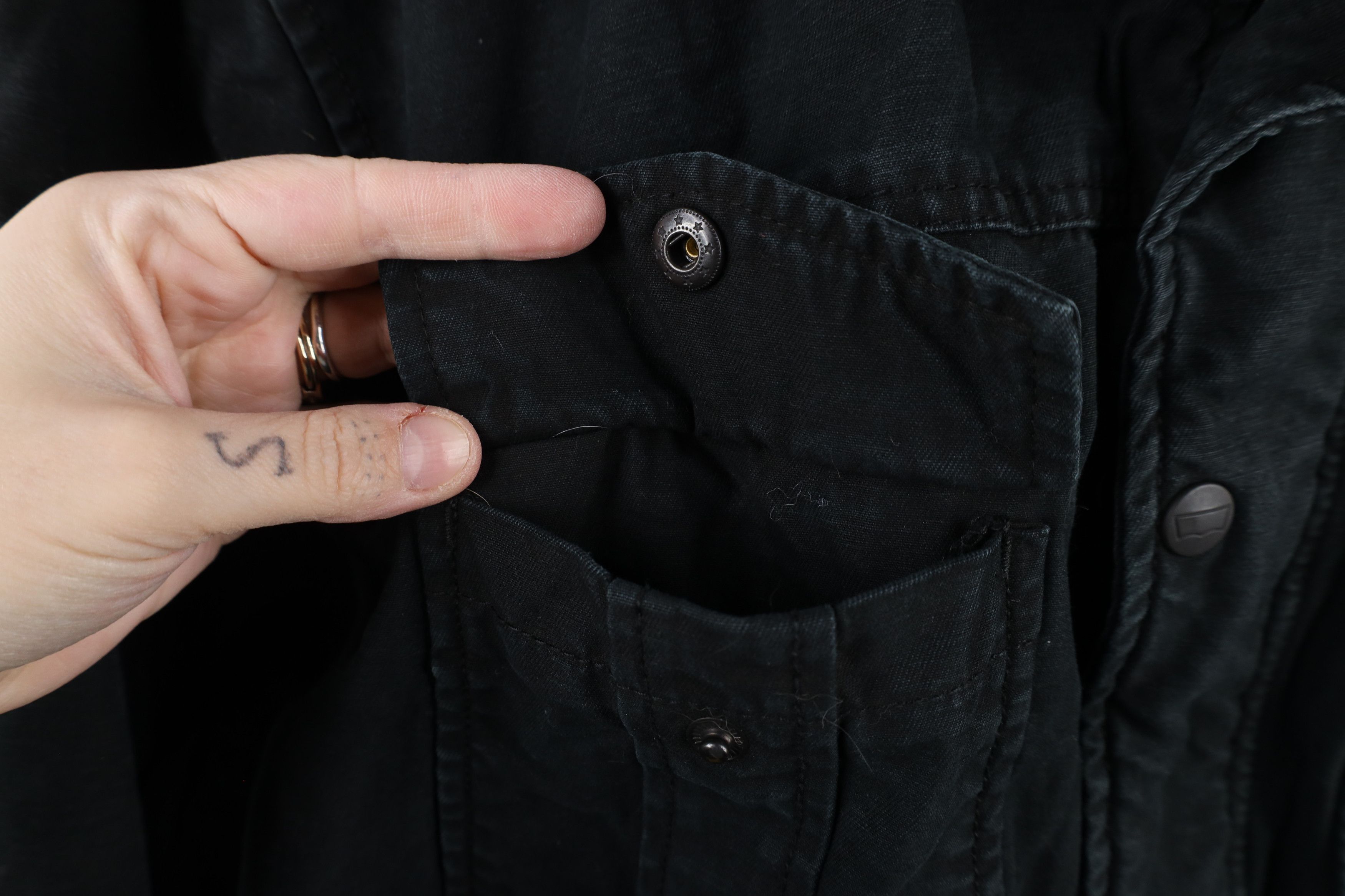 Levi's × Vintage Vintage Y2K Levis Full Zip Military Style Field Jacket Size US XL / EU 56 / 4 - 6 Thumbnail