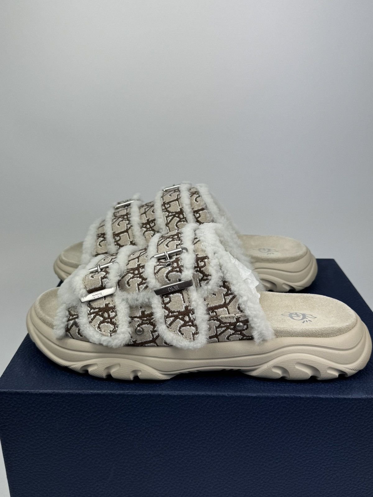 Dior × Travis Scott CACTUS JACK OBLIQUE PRINT ADJUSTABLE SLIDES Size US 10 / EU 43 - 3 Thumbnail
