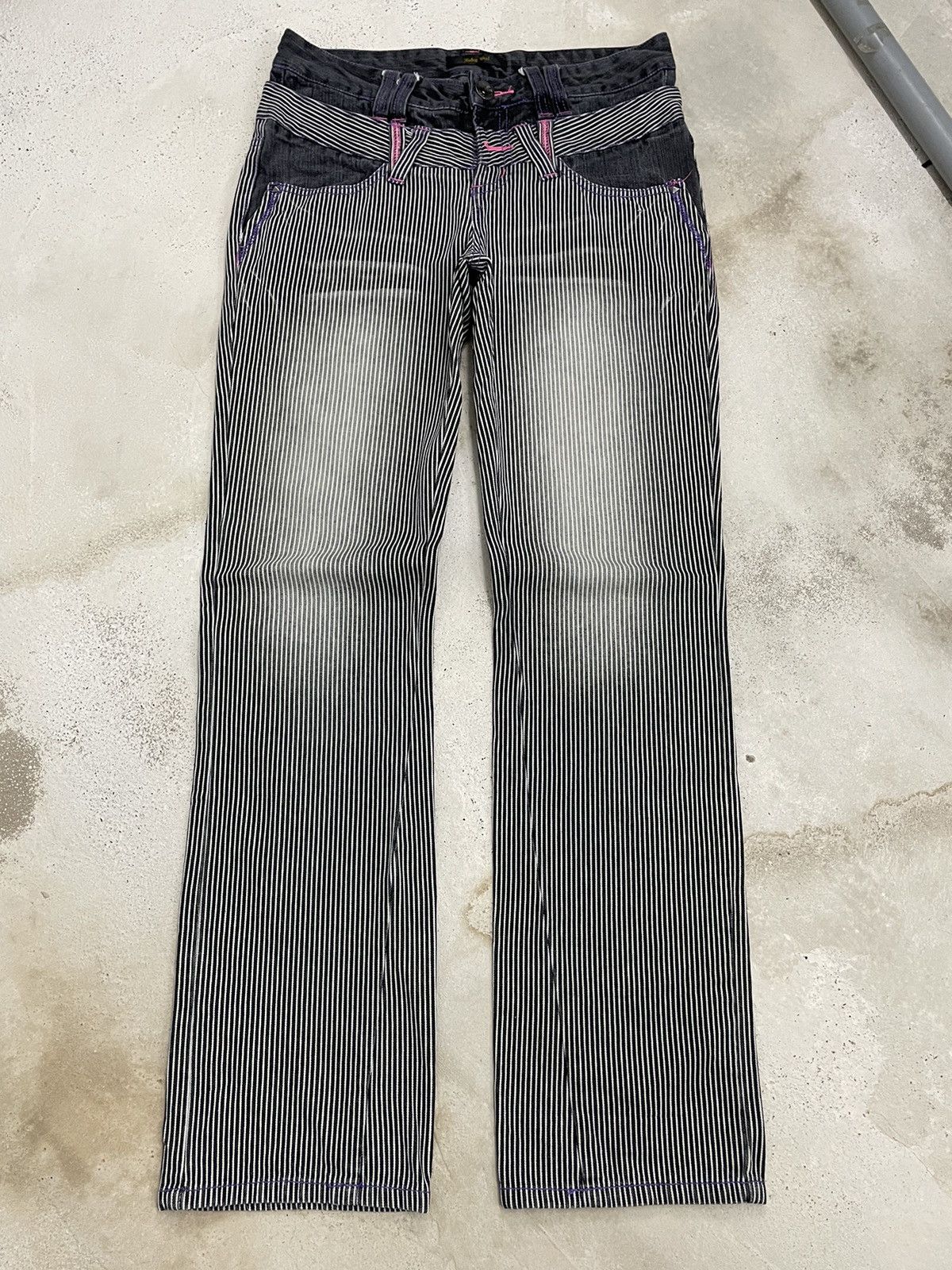 Hysteric Glamour × Japanese Brand Baby Gal Hickory Clone Devgru Y2K Surf Denim Size US 29 - 2 Thumbnail