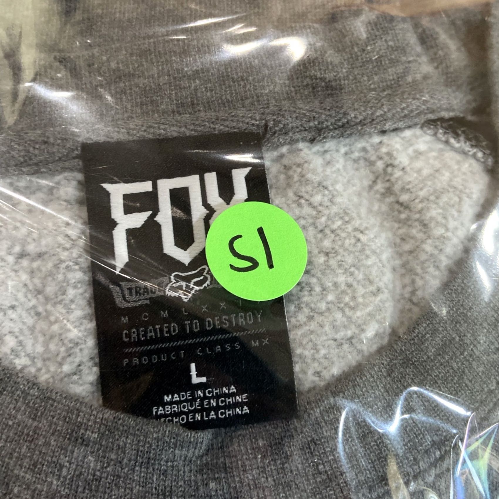 Vintage VINTAGE Fox Moto Sweater Cyber Grunge Goth Skate Gray Mens L Size US L / EU 52-54 / 3 - 7 Thumbnail