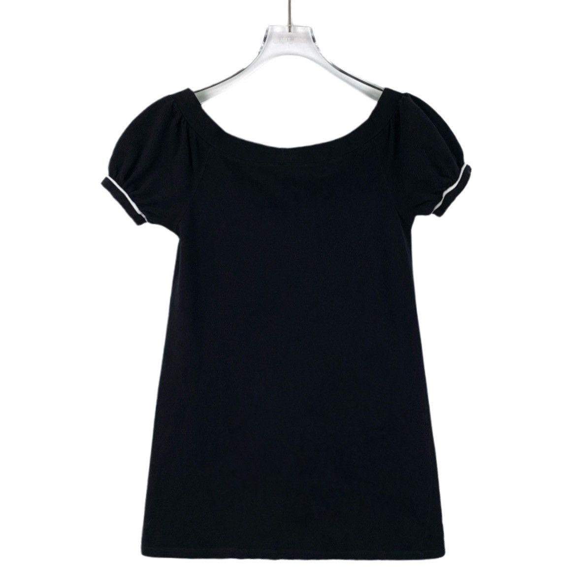 Celine Celine 23 Black Cotton Strapless Short Sleeve Dress Size M / US 6-8 / IT 42-44 - 2 Thumbnail