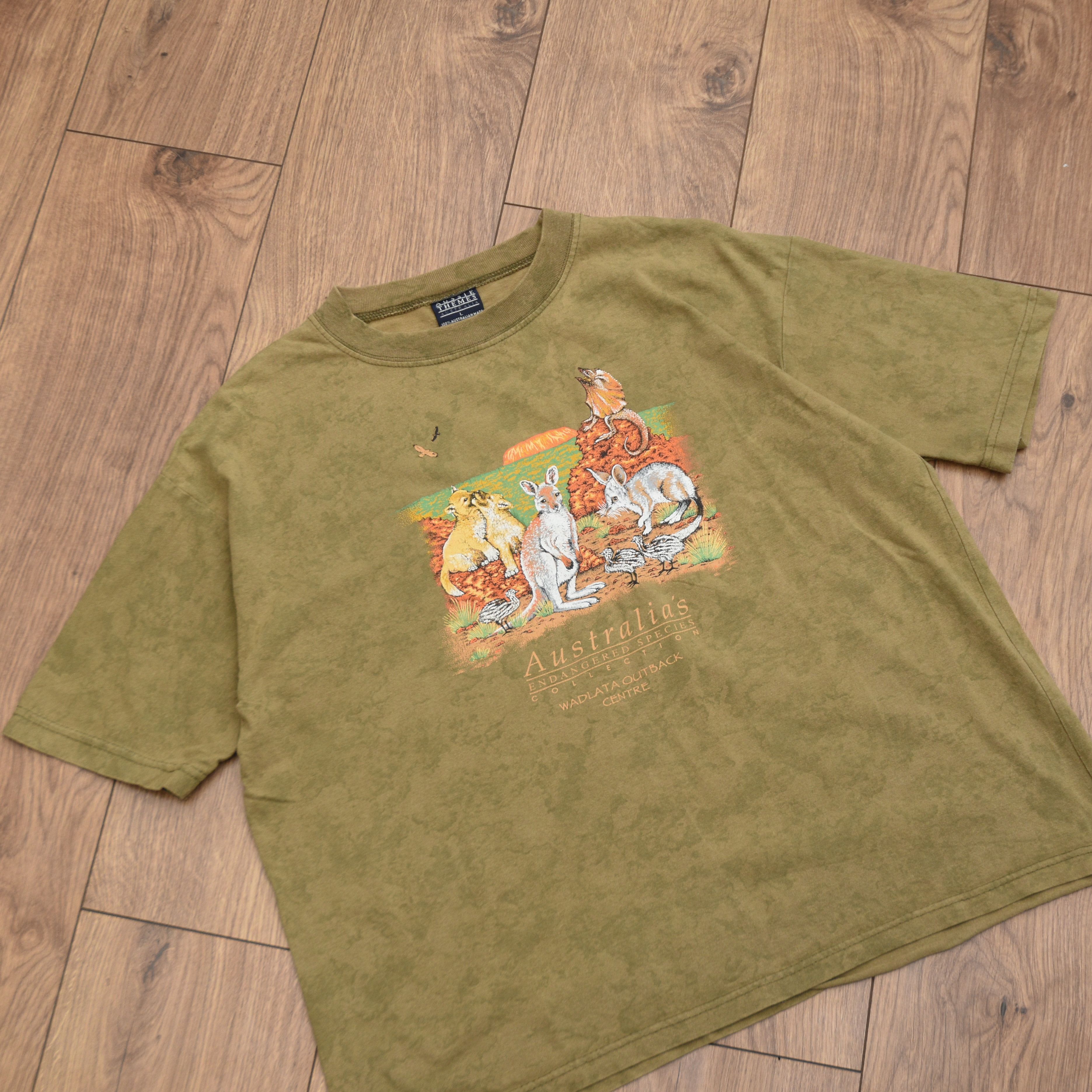 Man Made In Australia Vintage 90s Aussie Theme Purely Australian Clothing T-Shirt Size US L / EU 52-54 / 3 - 6 Thumbnail