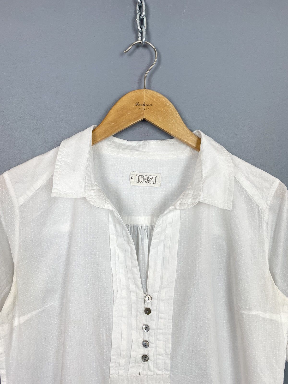 Other Avant-Garde Toast Blouse Shirt Short Sleeve Size 14 white Size XL / US 12-14 / IT 48-50 - 2 Thumbnail