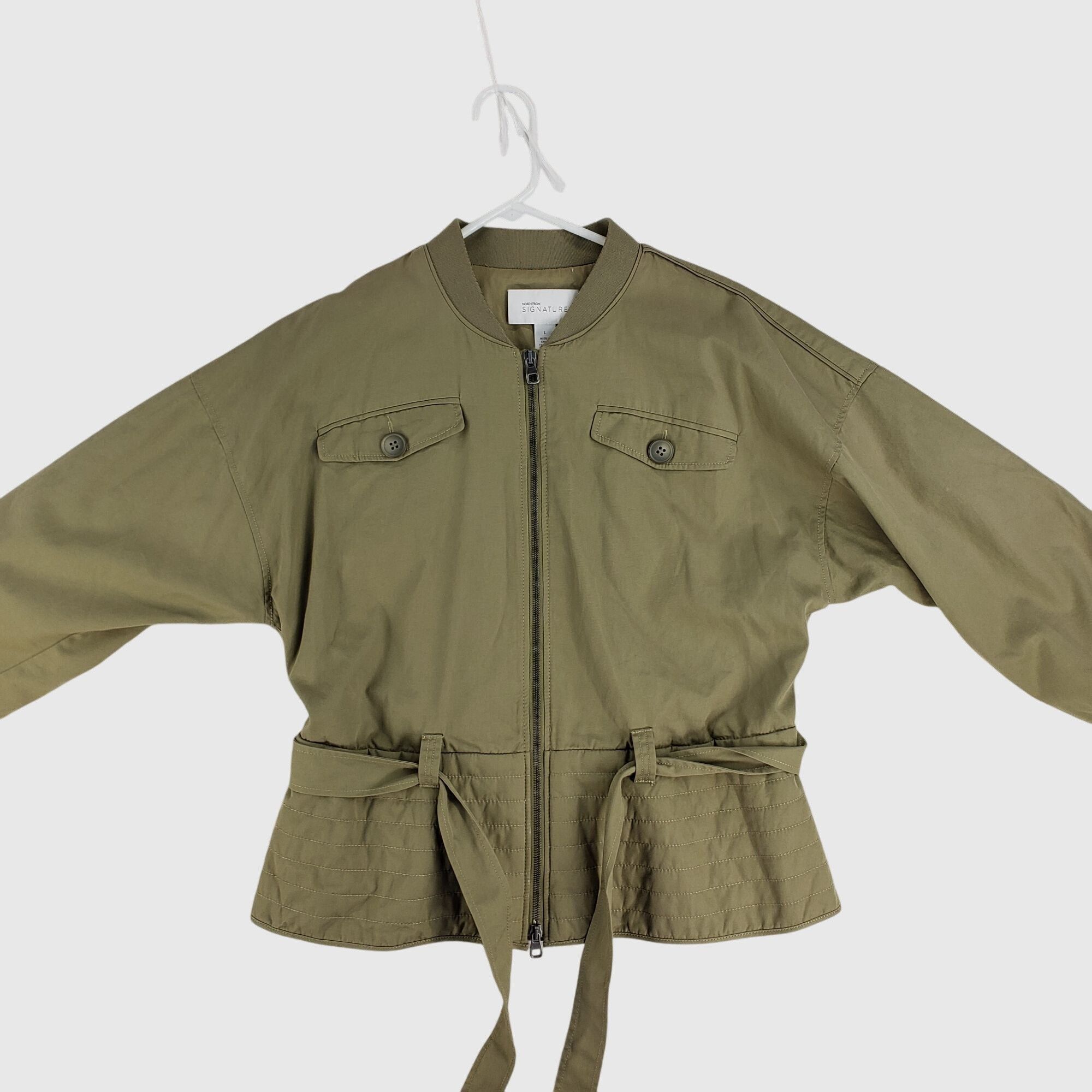 Nordstrom Nordstrom Signature Women’s Utility Belted Jacket Size L Size L / US 10 / IT 46 - 4 Thumbnail
