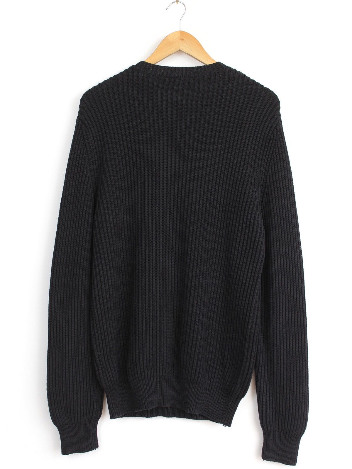 A.P.C. APC Black Ribbed Knit Silk Cotton Sweater Size US L / EU 52-54 / 3 - 4 Thumbnail