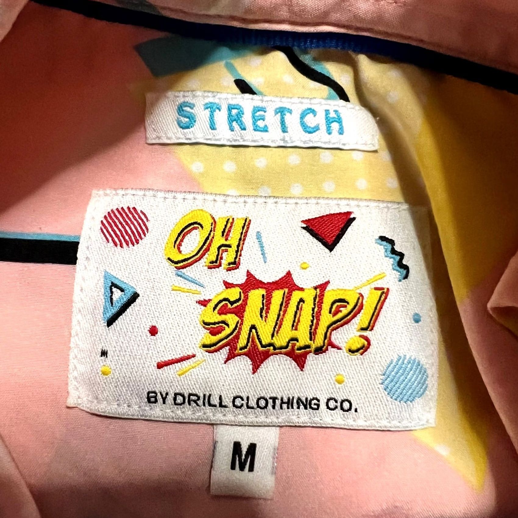 Pinko Oh snap Shirt Mens M Pink Light Geometric Performance Button Beach Size US M / EU 48-50 / 2 - 5 Thumbnail