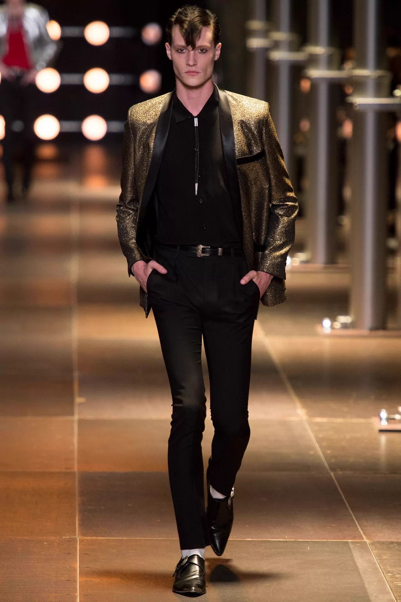 Saint Laurent Paris SLP14SS Black Warrior Silk Shirt 39 Size US M / EU 48-50 / 2 - 7 Thumbnail