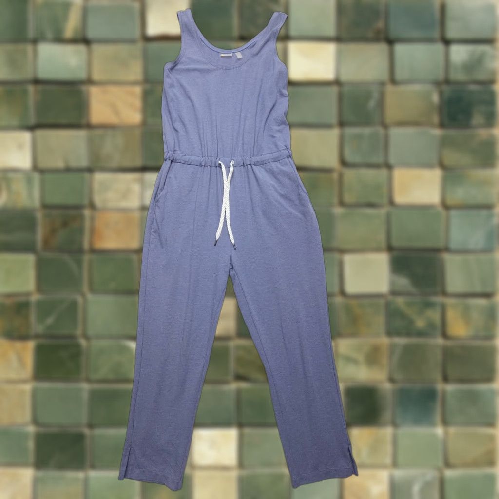 Vintage Zella Sleeveless Knit Romper Jumpsuit One Piece M Blue Regular Size Sports Activewear Women Size 32" / US 10 / IT 46 - 1 Thumbnail