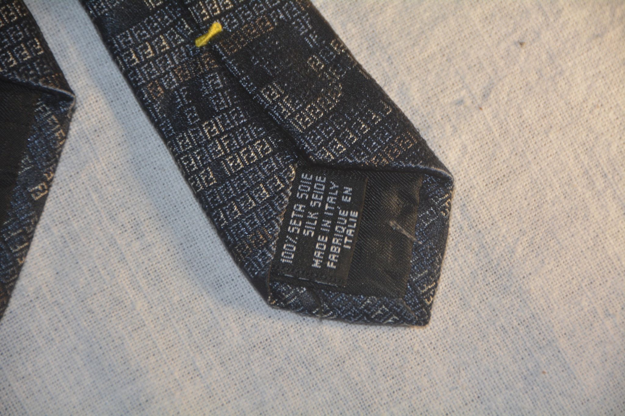 Fendi Fendi Zucca Logo Pattern Silk Tie - Made In Italy Size ONE SIZE - 6 Thumbnail
