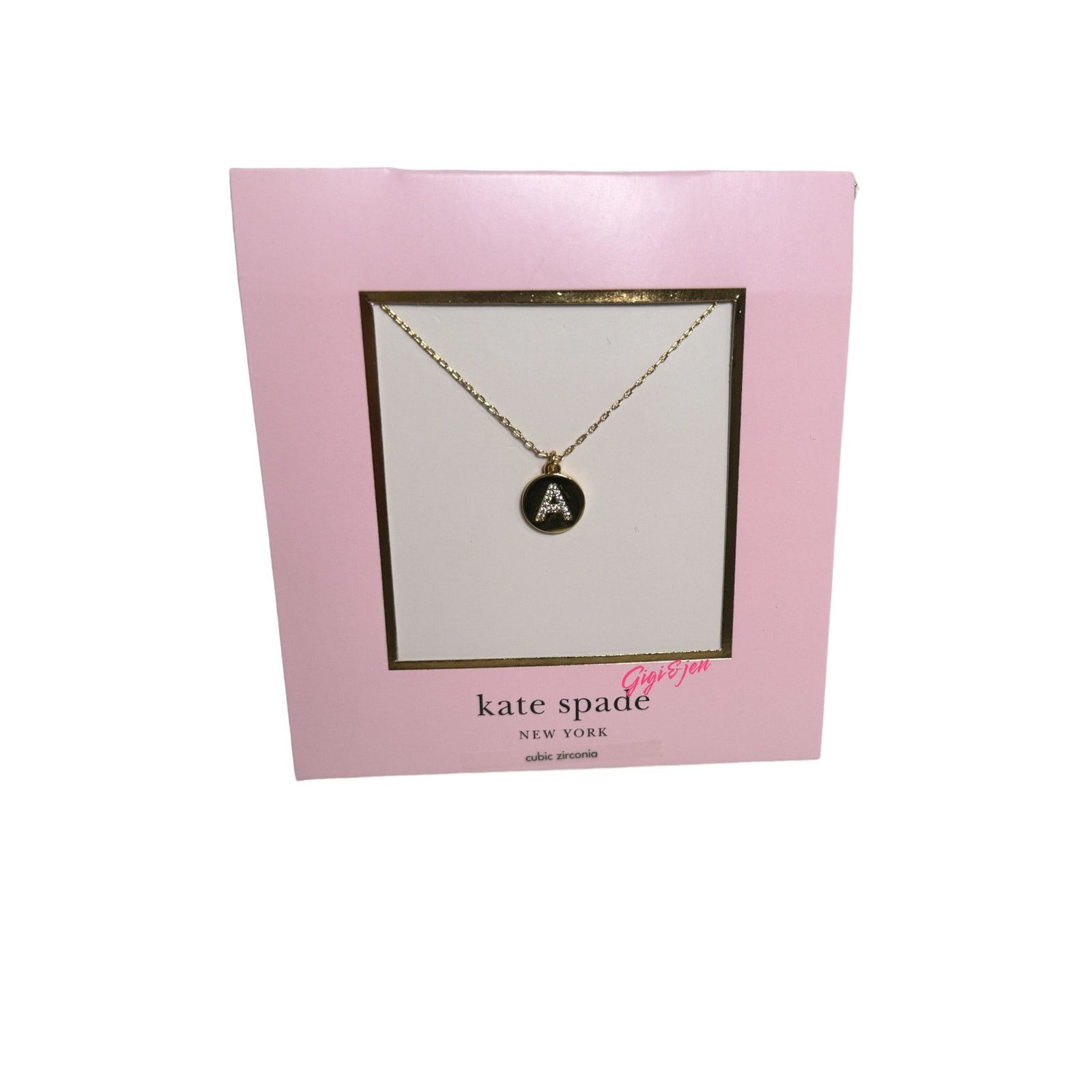 Kate Spade Kate Spade pavé initial mini pendant necklace Letter A Size ONE SIZE - 3 Thumbnail