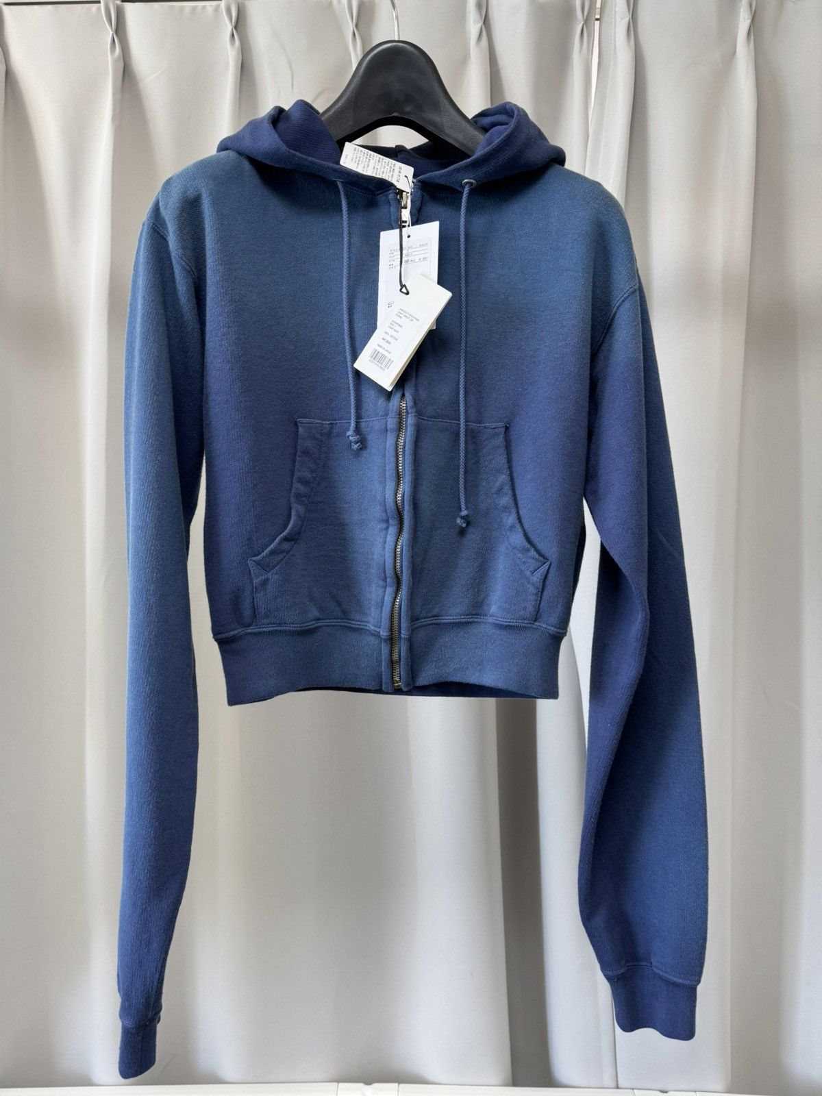 Auralee AURALEE Product dyed pima light sweat zip parka LIGHT NAVY Size S / US 4 / IT 40 - 1 Thumbnail