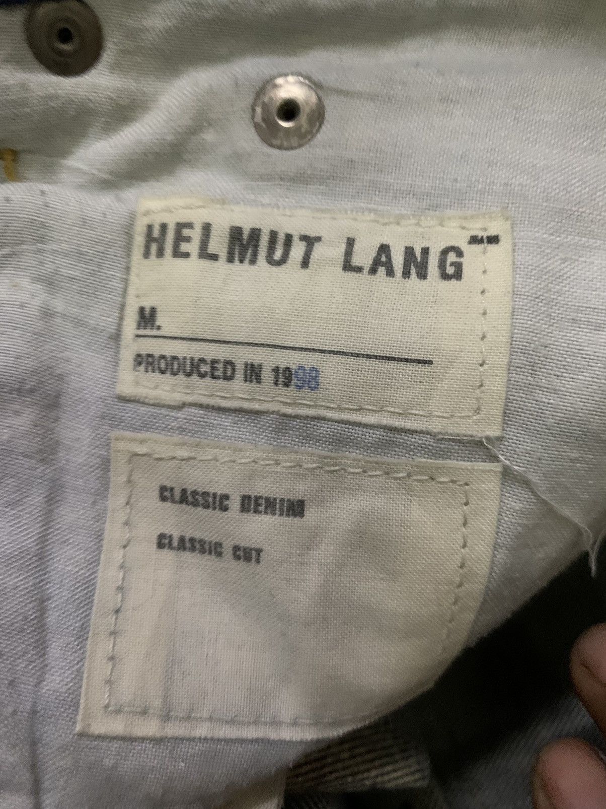 Helmut Lang 💥Avant Garde Vintage 90s Helmut Lang Classic Denim Size US 30 / EU 46 - 8 Thumbnail