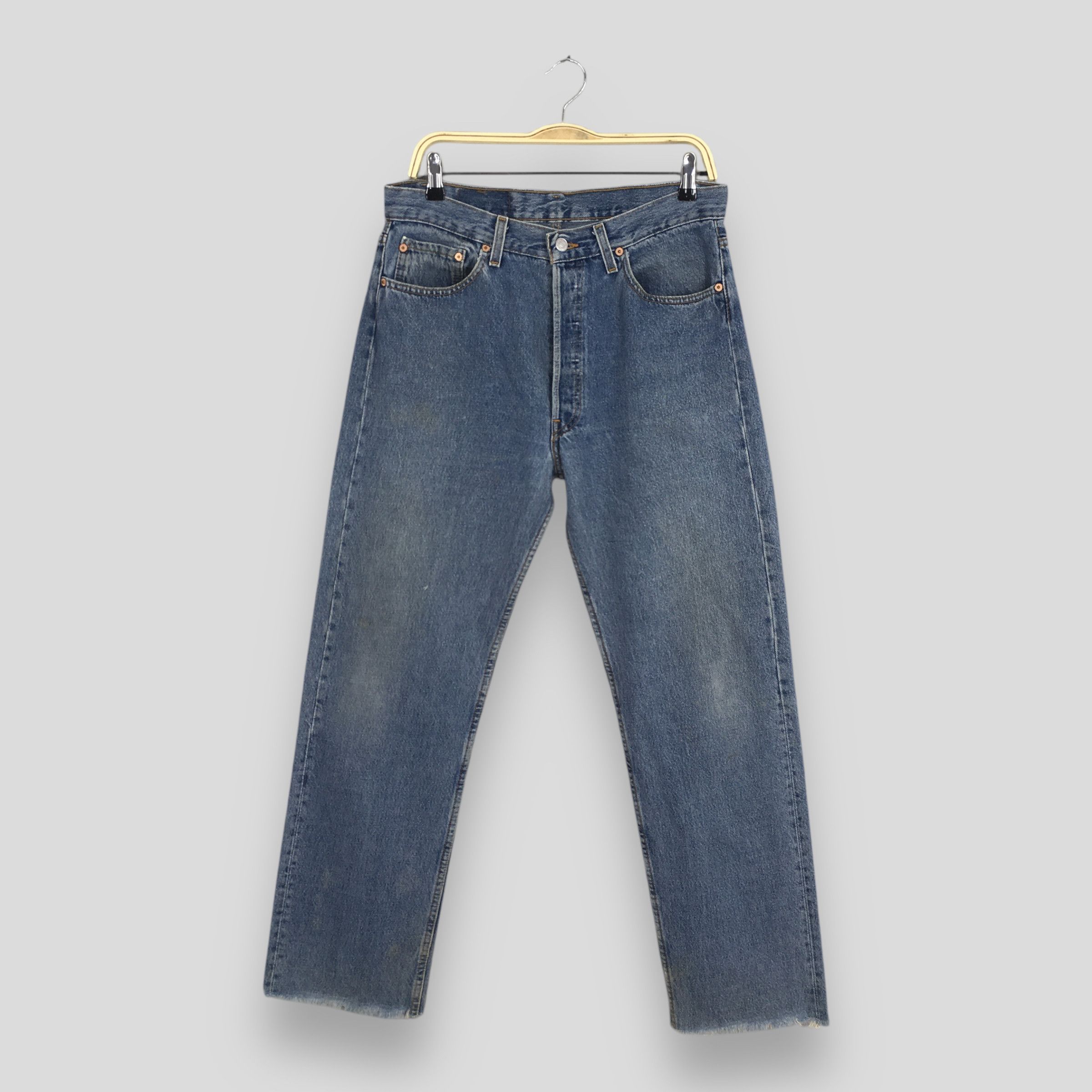 Levi's Size 32x29 Vintage 90s Levi's 501 Light Washed Jeans S969 Size US 32 / EU 48 - 1 Thumbnail