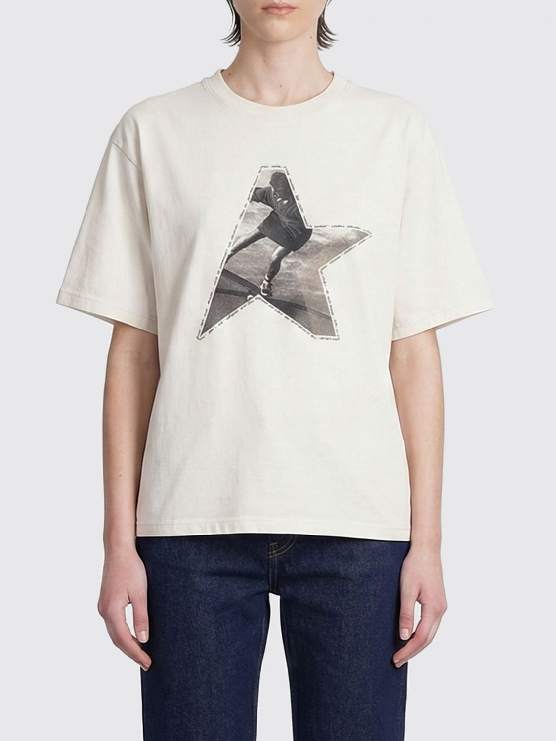 Golden Goose Golden Goose T-Shirt Woman White Size L / US 10 / IT 46 - 1 Thumbnail