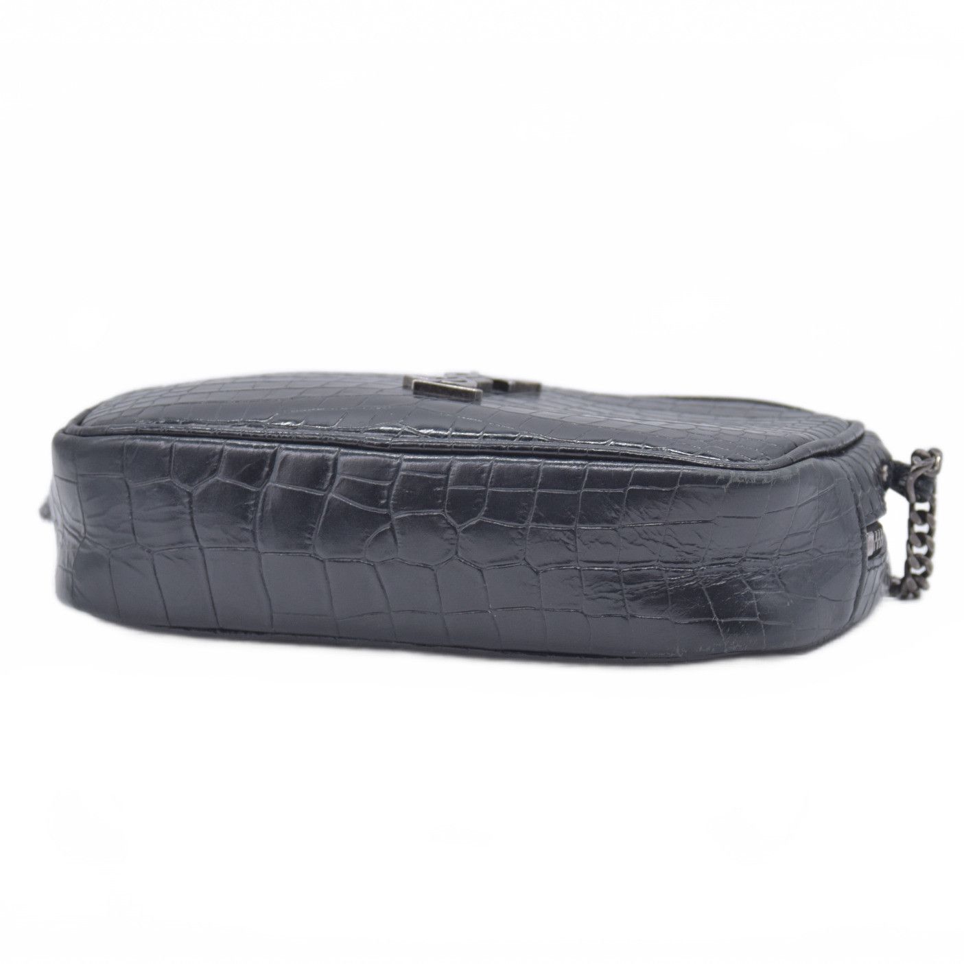 Saint Laurent Paris 2019 Saint Laurent Calfskin Crocodile Embossed Monogram Mini Size ONE SIZE - 8 Thumbnail