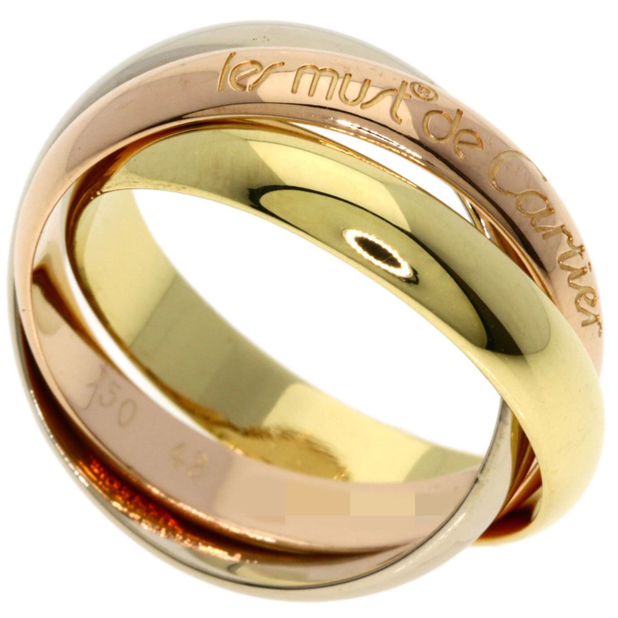 Cartier Cartier Trinity #48 Ring, 18K Yellow Gold/18KPG/18KWG, Women's Size ONE SIZE - 1 Thumbnail
