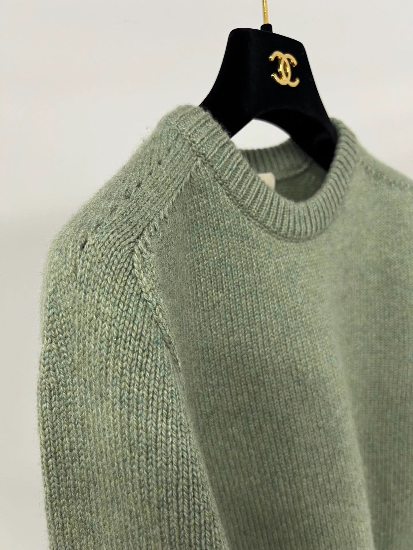 Celine Old Celine green cashmere sweater size S Size S / US 4 / IT 40 - 3 Thumbnail