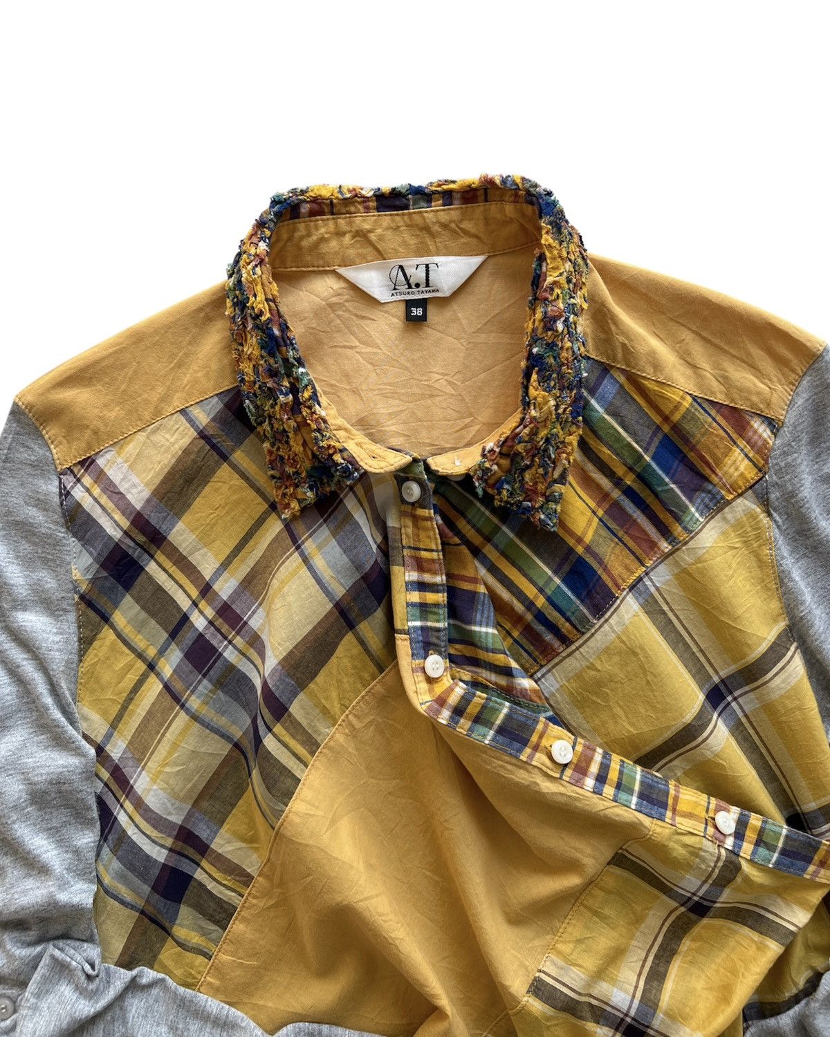 ATSURO TAYAMA × Yohji Yamamoto A/T ATSURO TAYAMA PATCHWORK SHIRT Size S / US 4 / IT 40 - 2 Thumbnail