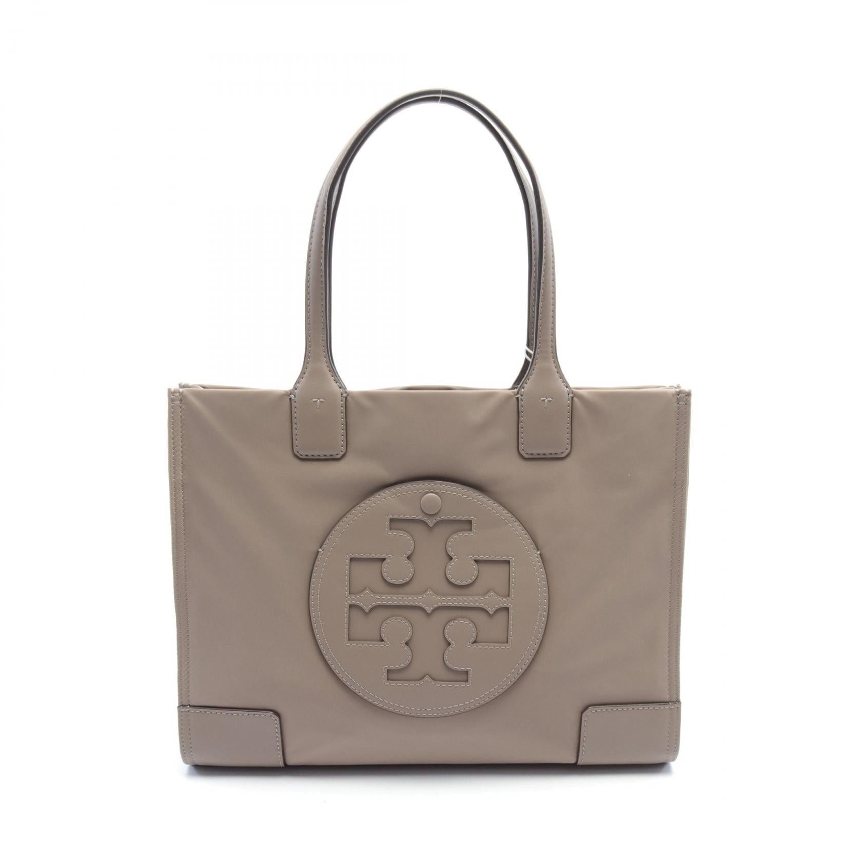 Tory Burch Tory Burch Ella Samll Tote Small Handbag Bag Nylon Leather Beige Size ONE SIZE - 1 Thumbnail