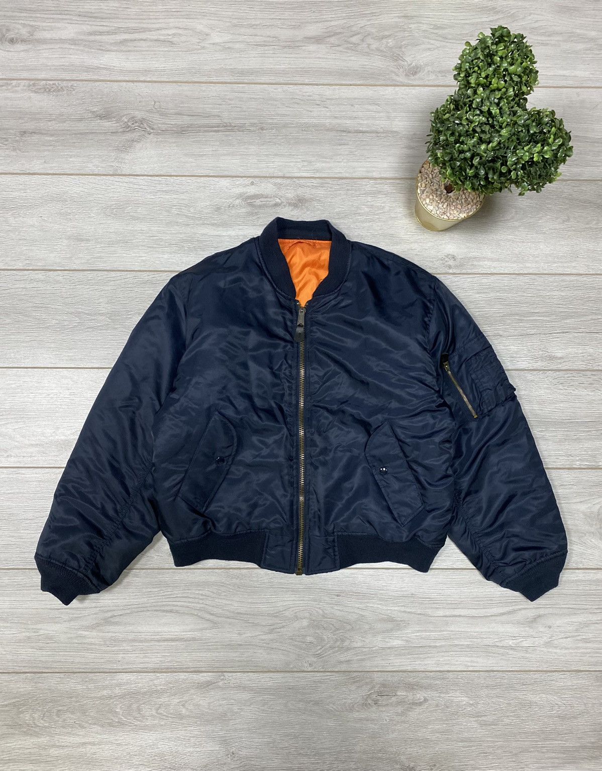 Ma1 Flyer military Vintage Bomber Jacket double side