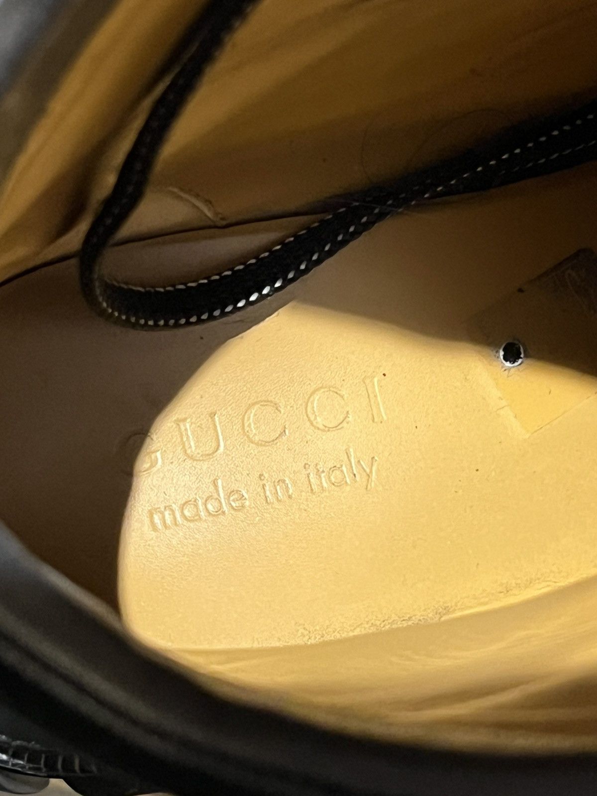 Gucci Gucci Black Leather “Interlocking G” Platform Ankle Boots Size US 7 / EU 40 - 10 Thumbnail