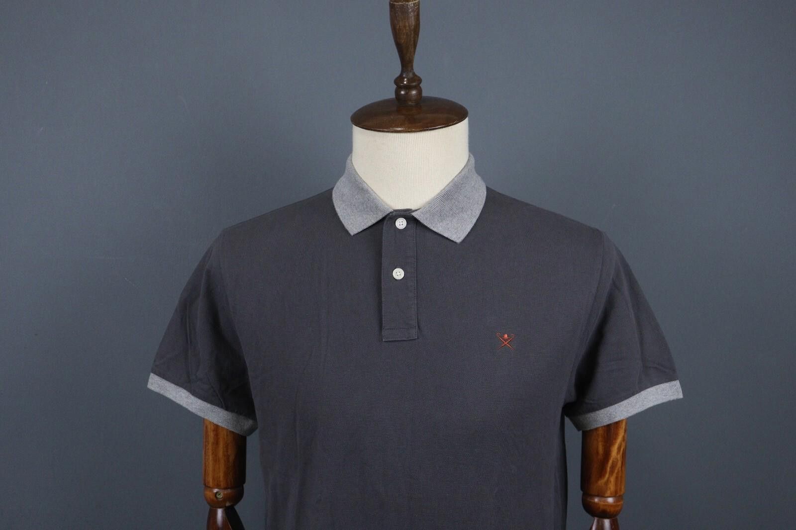 Designer Hackett London Classic Fit Gray Polo Shirt Size M Size US M / EU 48-50 / 2 - 2 Thumbnail