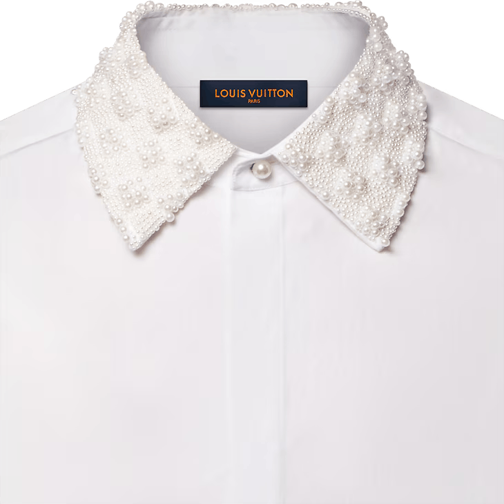 Louis Vuitton Embellished Collar Evening Shirt - 43 5L Size 44L - 3 Thumbnail