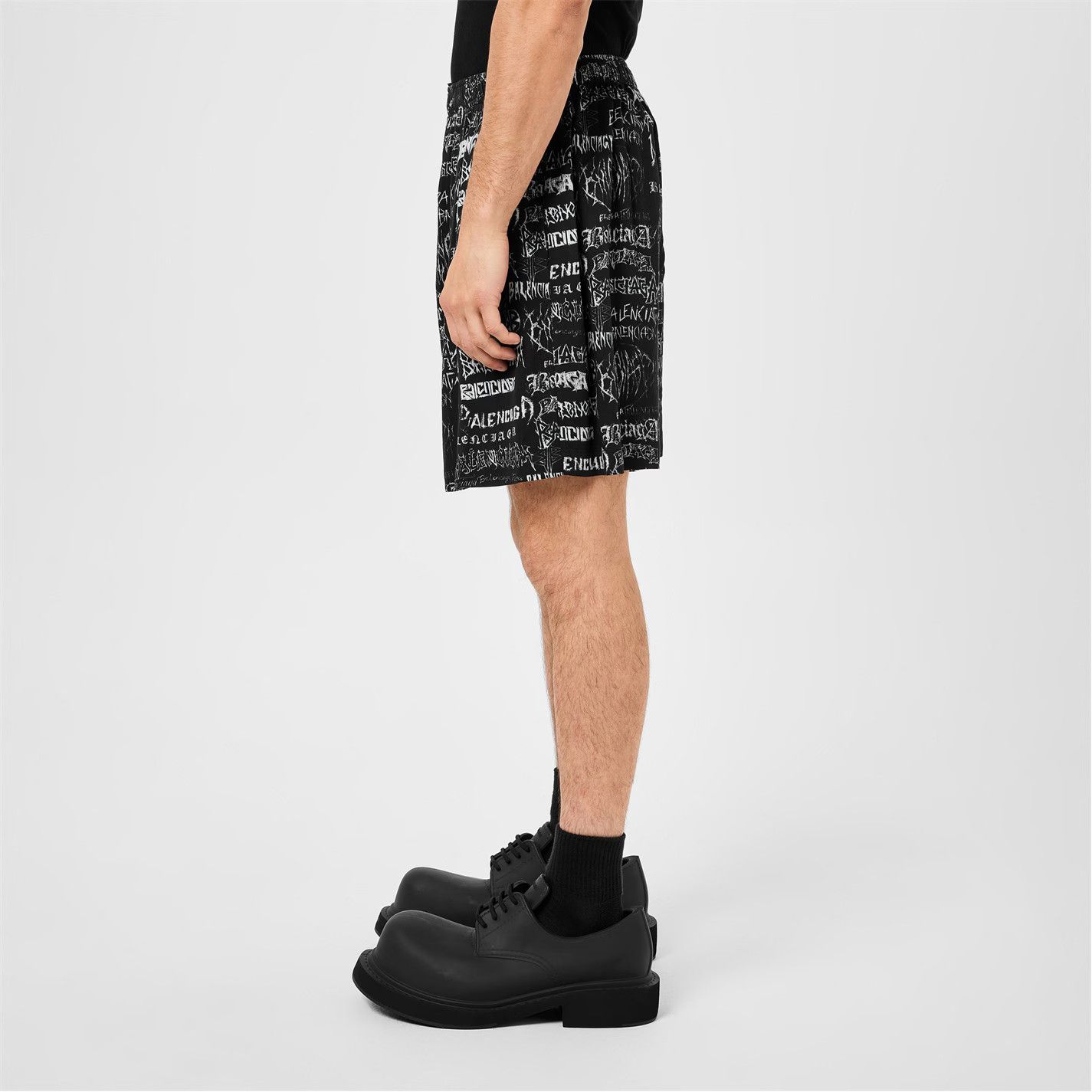 Balenciaga o1g2r1mq0226 Metal Pyjama Shorts In Black Size US 30 / EU 46 - 5 Thumbnail