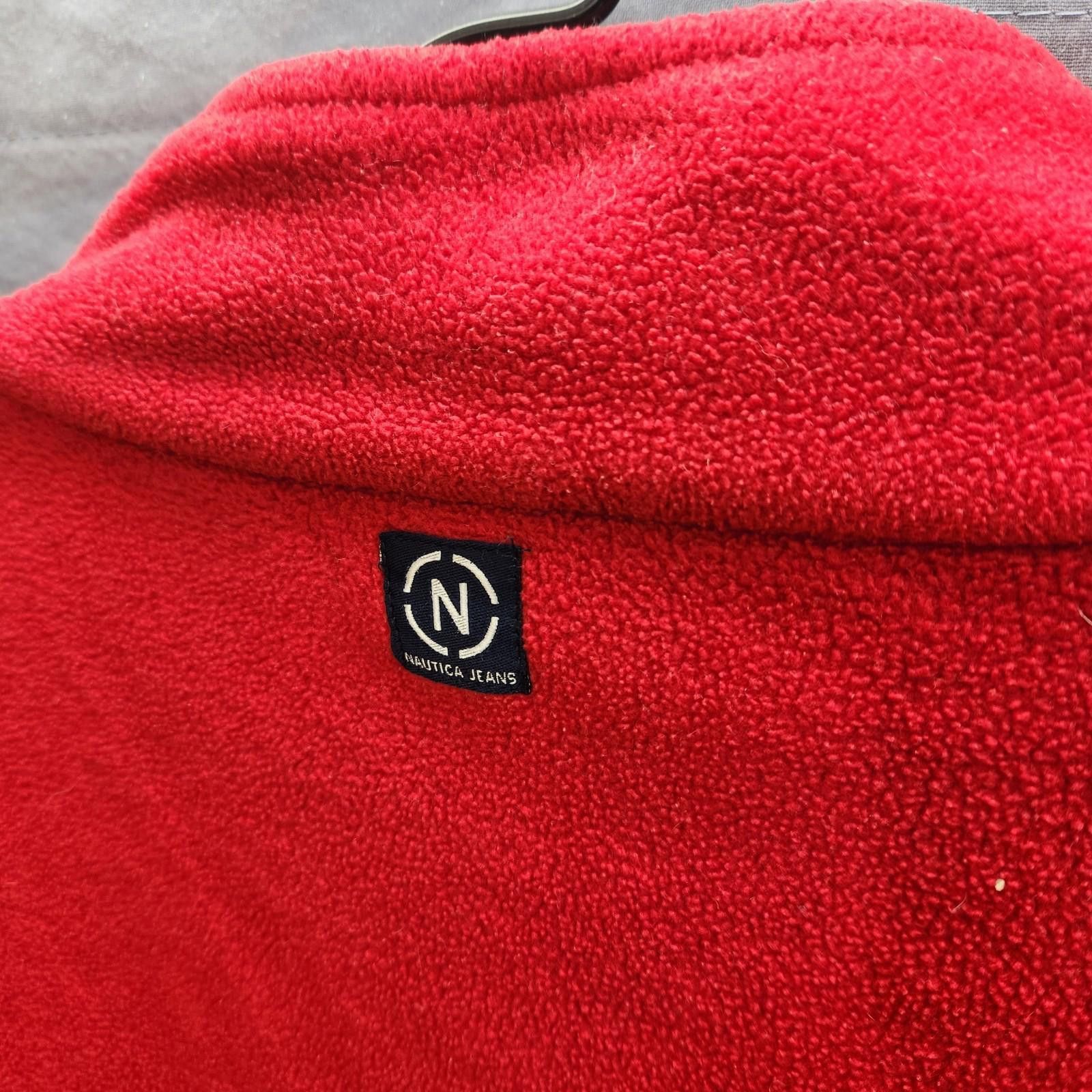 Nautica Nautica Jeans Red Fleece Quarter Zip Sweatshirt Size Large Size US L / EU 52-54 / 3 - 7 Thumbnail