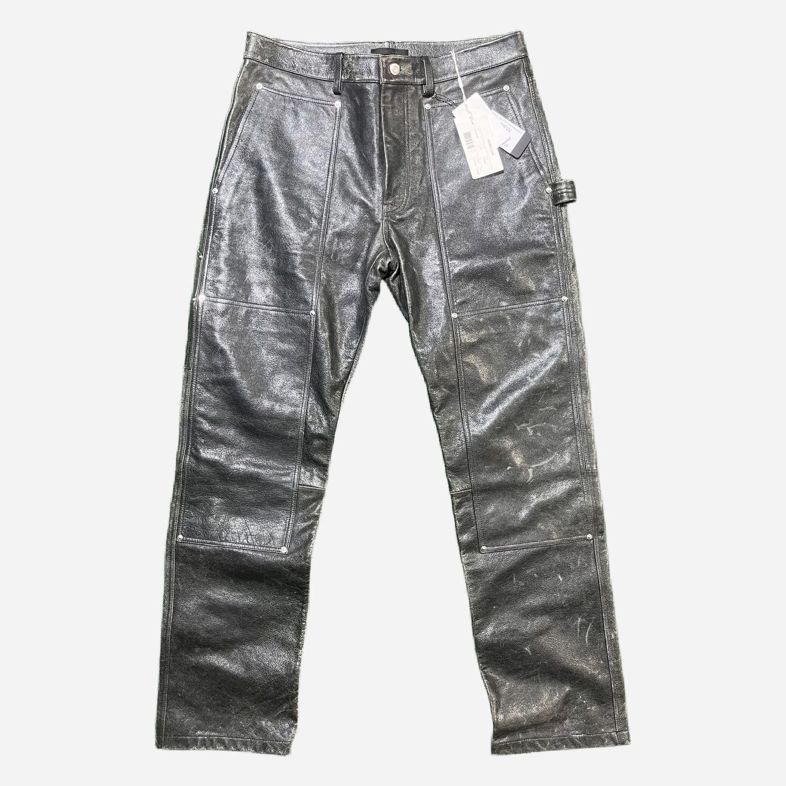 Helmut Lang Helmut Lang LTHR Carpenter Black 34 Size US 34 / EU 50 - 1 Thumbnail
