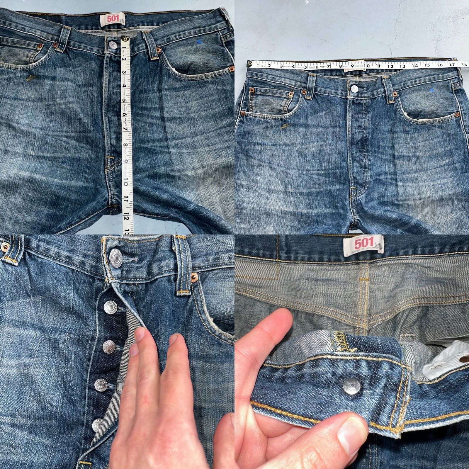 Levi's VINTAGE Levi's 501 Jeans Straight Men 36 Regular Blue 30Y2K 90s Denim Mid Rise Act 35x29 Size US 36 / EU 52 - 8 Thumbnail