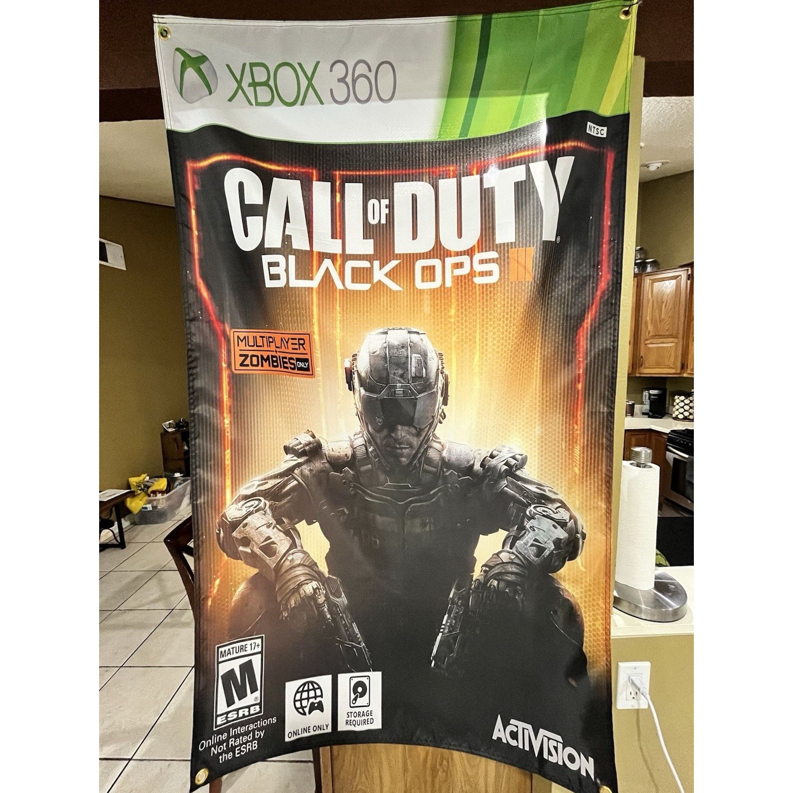 Microsoft Call Of Duty Black Ops 3 5ft Flag Microsoft XBOX 360 Poster Size ONE SIZE - 1 Thumbnail