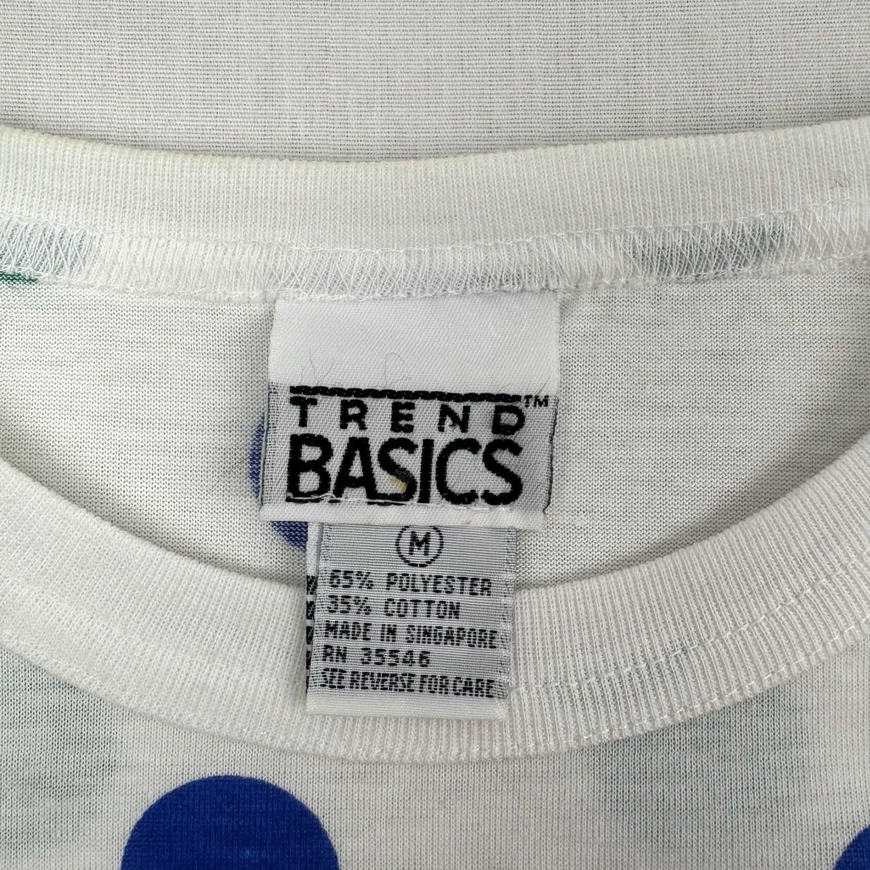 Asics Vintage Basics Polka Dot T Shirt Women Medium Pocket Y2K 90s Trend Size M / US 6-8 / IT 42-44 - 4 Thumbnail