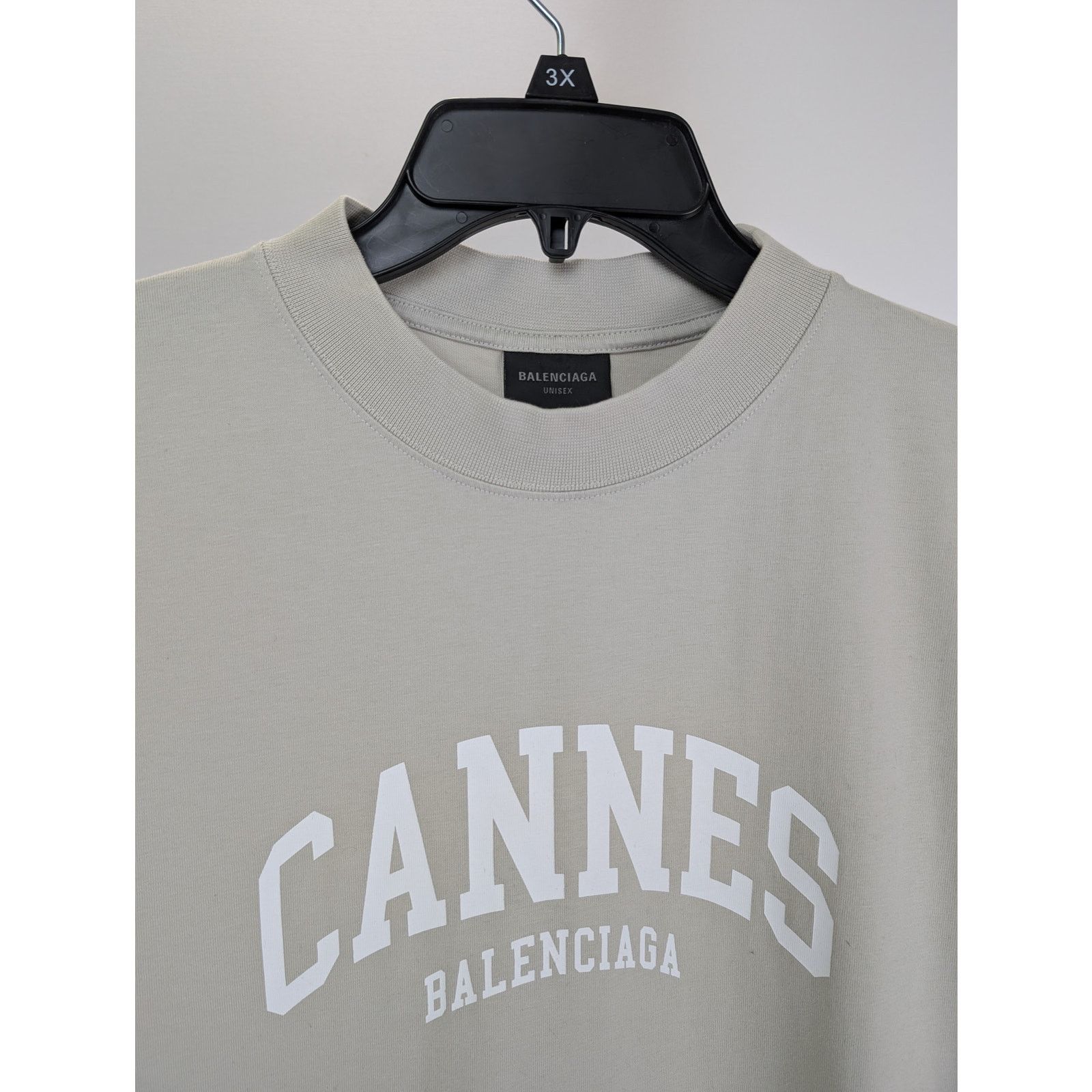 Balenciaga o1rshd1 Cities - Cannes Vint Jersey T-Shirt in Shell/White Size US L / EU 52-54 / 3 - 6 Thumbnail