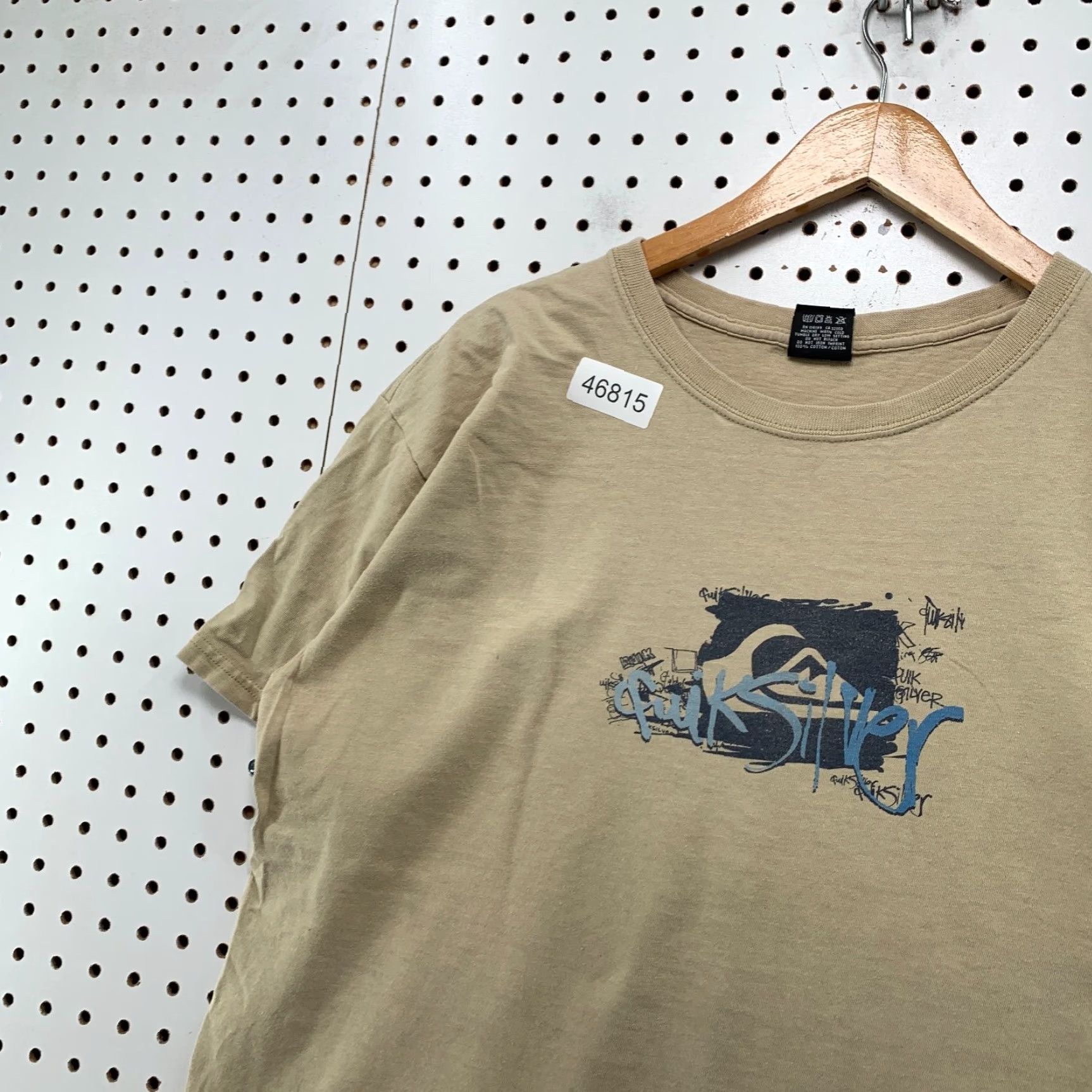Quiksilver VINTAGE Quiksilver T-Shirt Mens L Beige Beach Surf 90s Tee Womens? Size US L / EU 52-54 / 3 - 7 Thumbnail