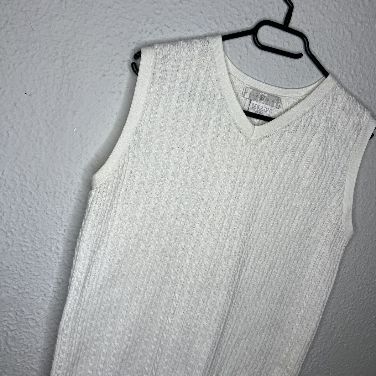 Nike Nike Golf Vintage 90s Vest Gilet Cable Knit Jumper Sweater Size US L / EU 52-54 / 3 - 3 Thumbnail