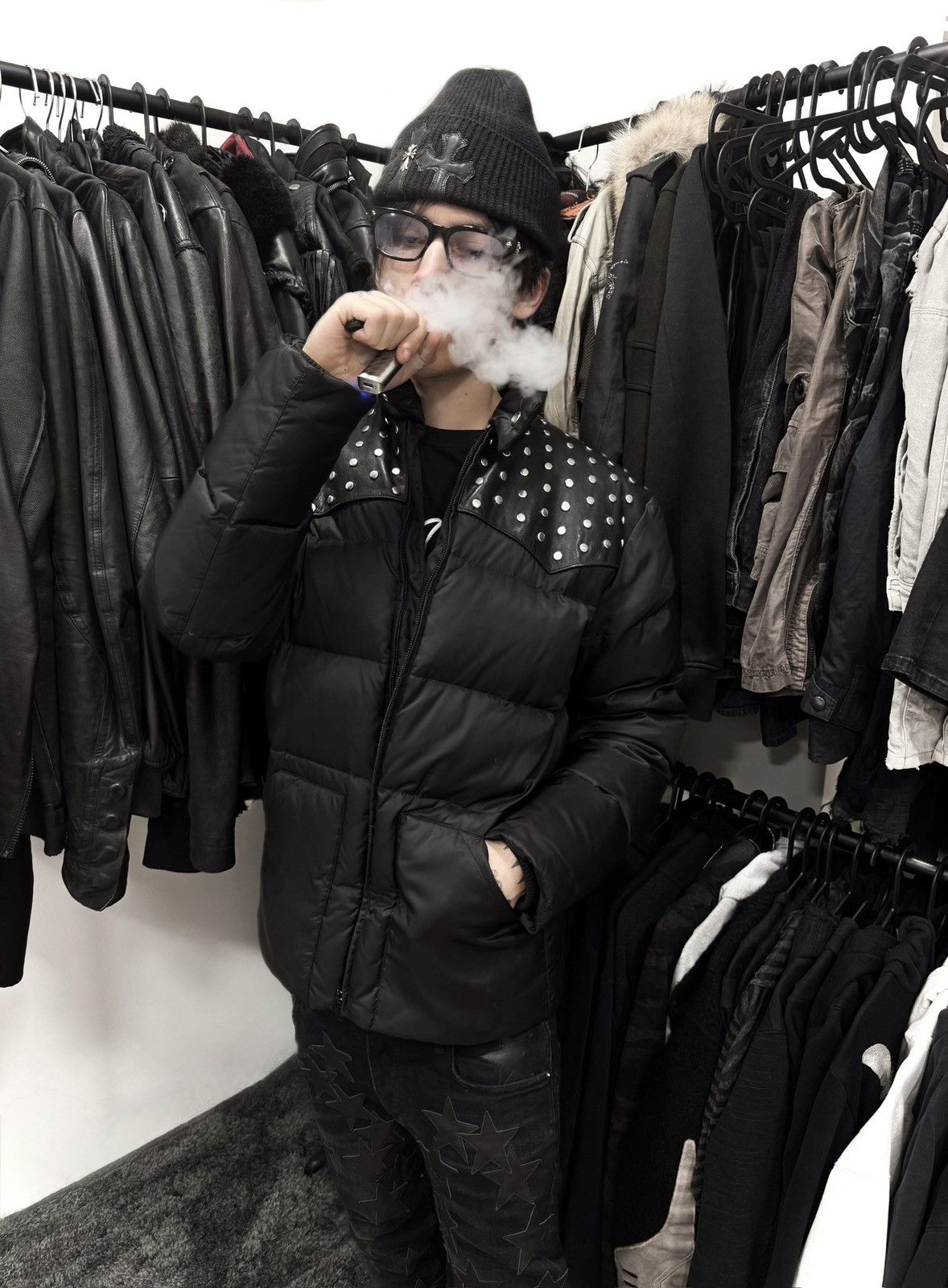 Saint Laurent Paris AW14 スタッズ　クリーパー　40 Saint Laurent Paris Saint Laurent AW14 studded puffer | Grailed
