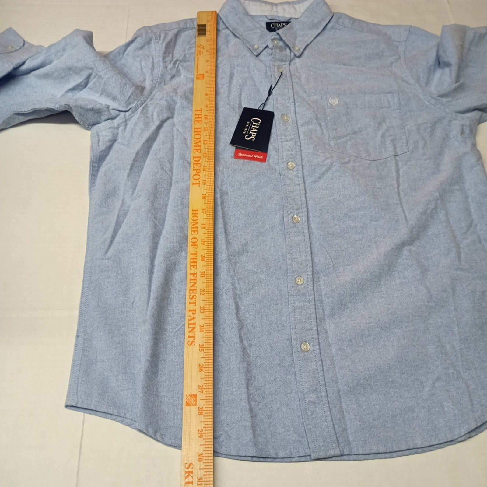 Chaps Chaps Shirt Men's XL Blue Cotton Classic Oxford Collared Size US XL / EU 56 / 4 - 8 Thumbnail