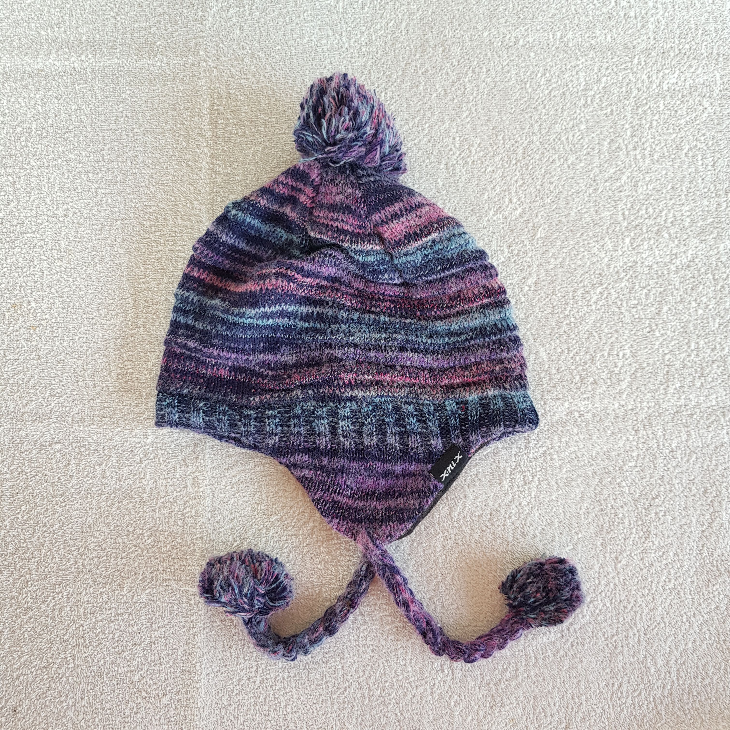 Japanese Brand Vintage Earflap Pom Pom Beanie Knitted Snow Caps Winter Hats Size ONE SIZE - 5 Thumbnail