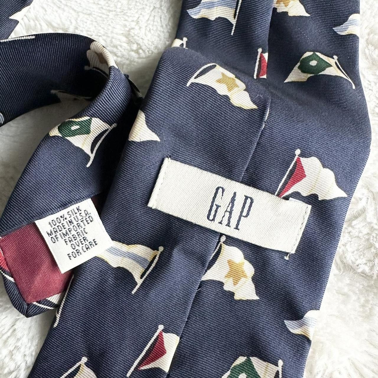 Gap Vintage Gap Necktie Mens Navy Silk Nautical Flags Sail Boat Size ONE SIZE - 7 Thumbnail
