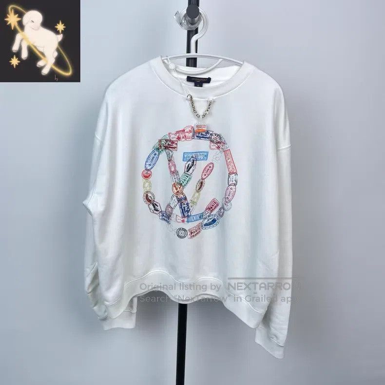 Louis Vuitton Louis Vuitton 25 SS Colored Badge Logo Chain Sweatshirt Size XL / US 12-14 / IT 48-50 - 1 Thumbnail