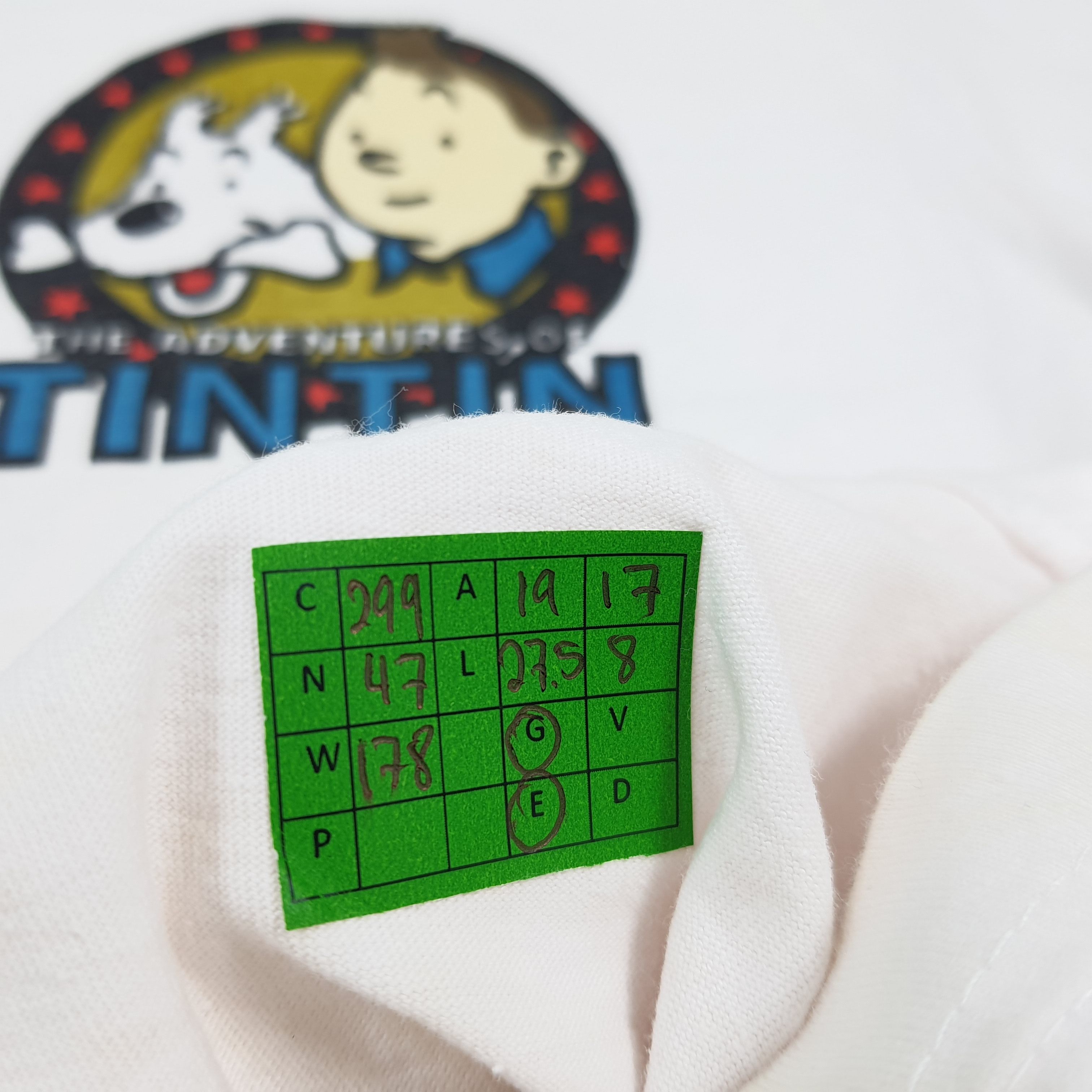 Vintage Vintage Adventure of Tintin Comic Graphic Tee C299N47 Size US M / EU 48-50 / 2 - 6 Thumbnail