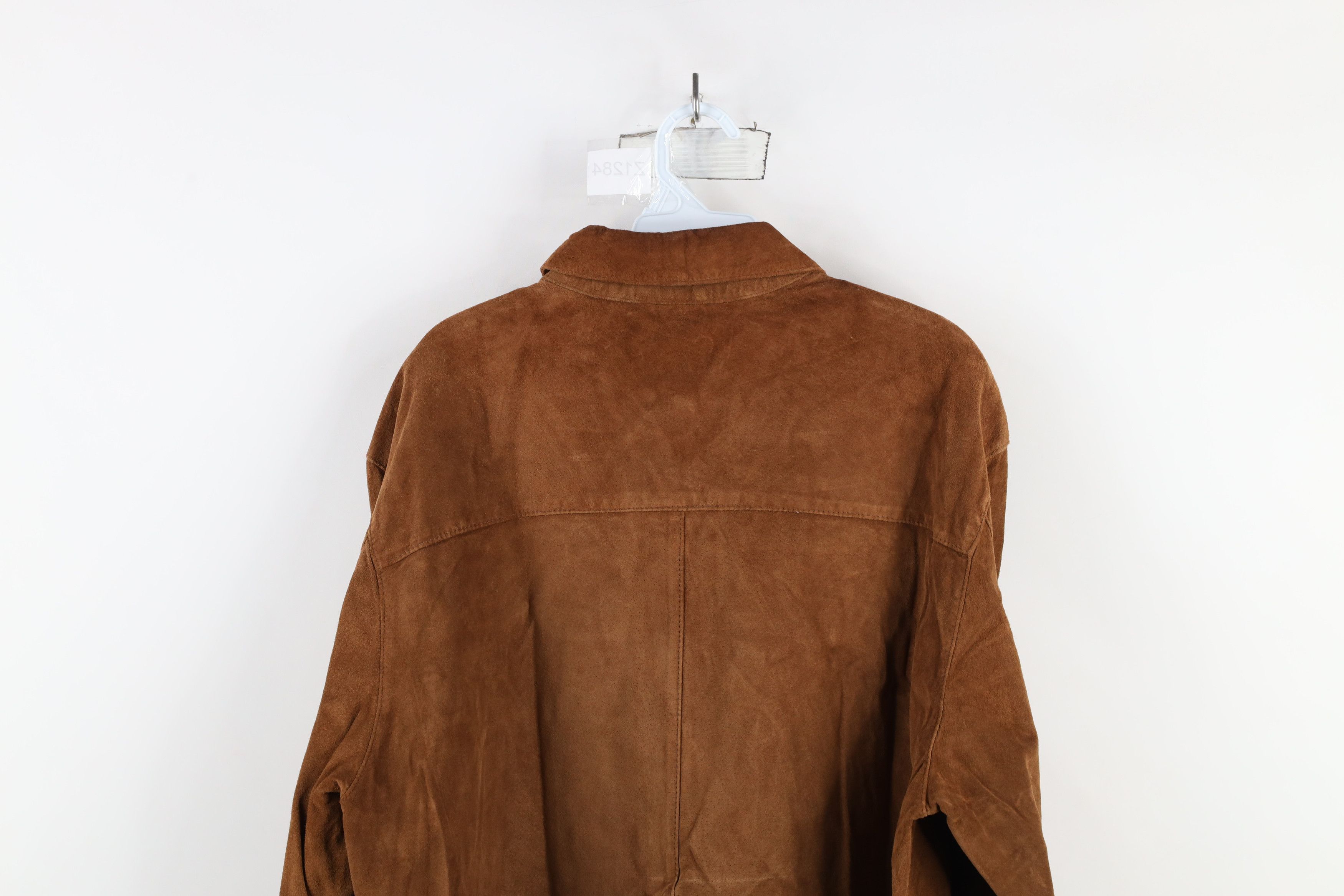 Vintage Vintage 90s Streetwear Suede Leather Shirt Jacket Jac Shirt Size XL / US 12-14 / IT 48-50 - 10 Thumbnail