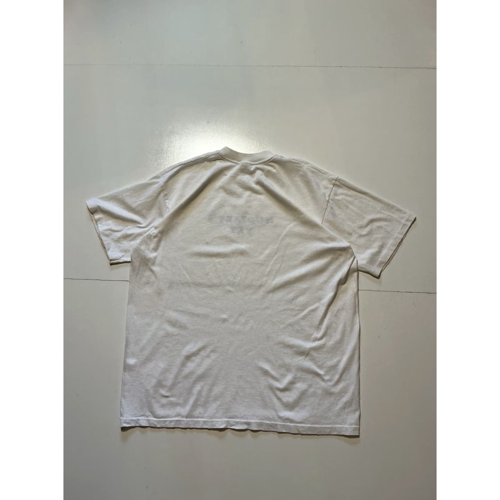 FELT VINTAGE Stedman Super 50 Mudfarts Vet Felt Letter 50/50 White T-Shirt XL Womens Mens Girls Boys Size US XL / EU 56 / 4 - 3 Thumbnail