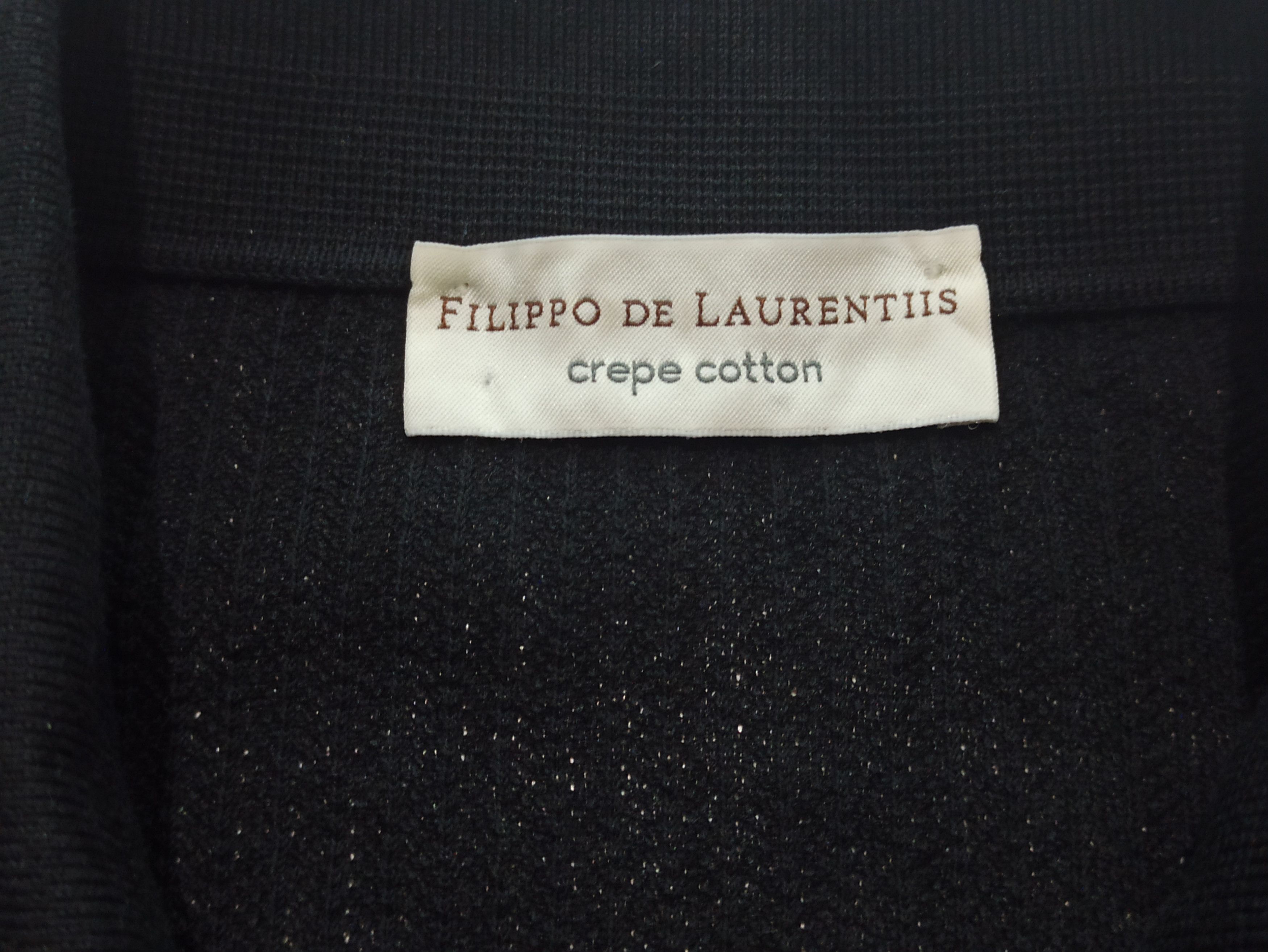 Designer Filippo De Laurentiis Crepe Cotton Button Polo Shirt Size US L / EU 52-54 / 3 - 5 Thumbnail