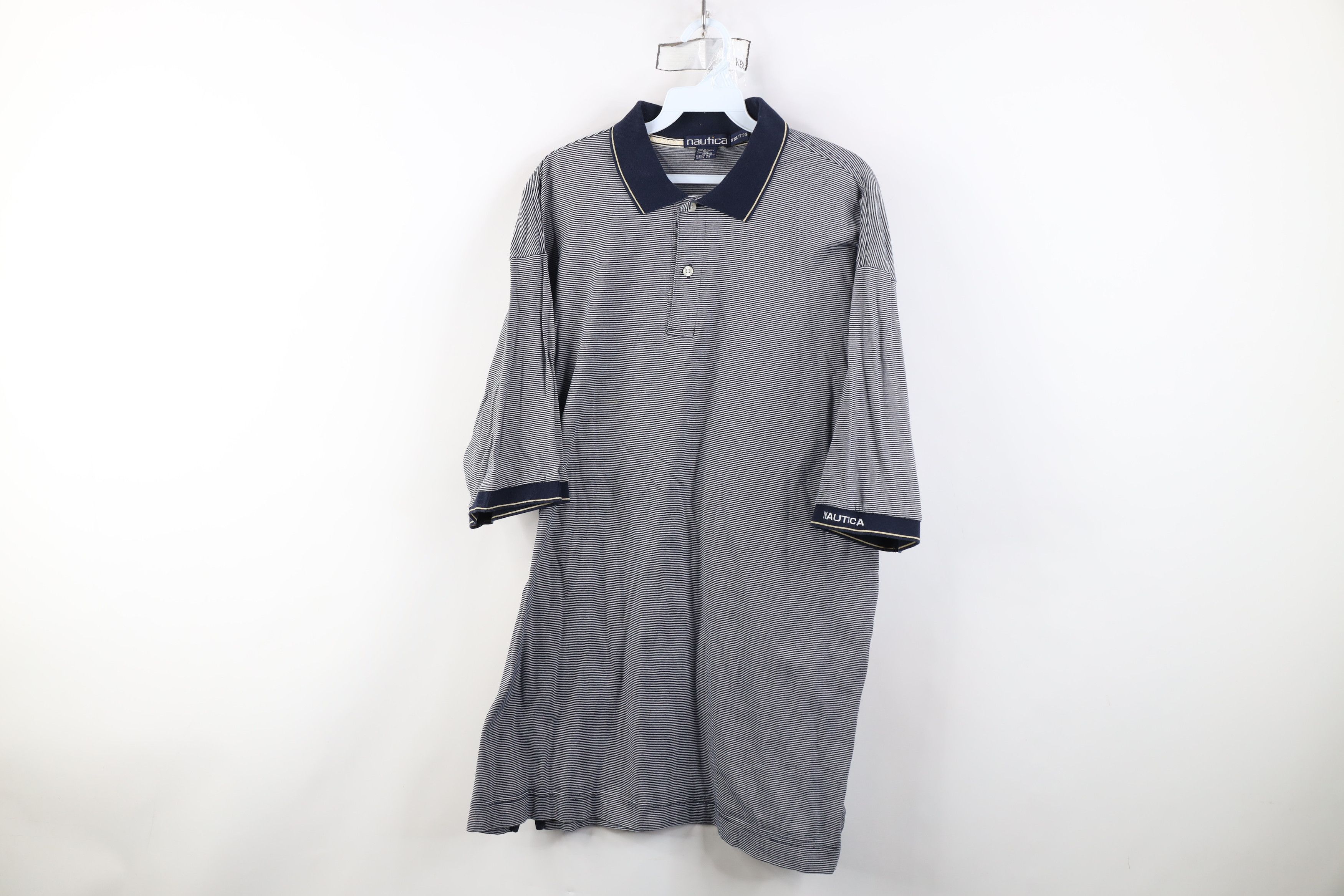 Nautica Vintage 90s Nautica Spell Striped Collared Golf Polo Shirt Size US XXL / EU 58 / 5 - 1 Thumbnail