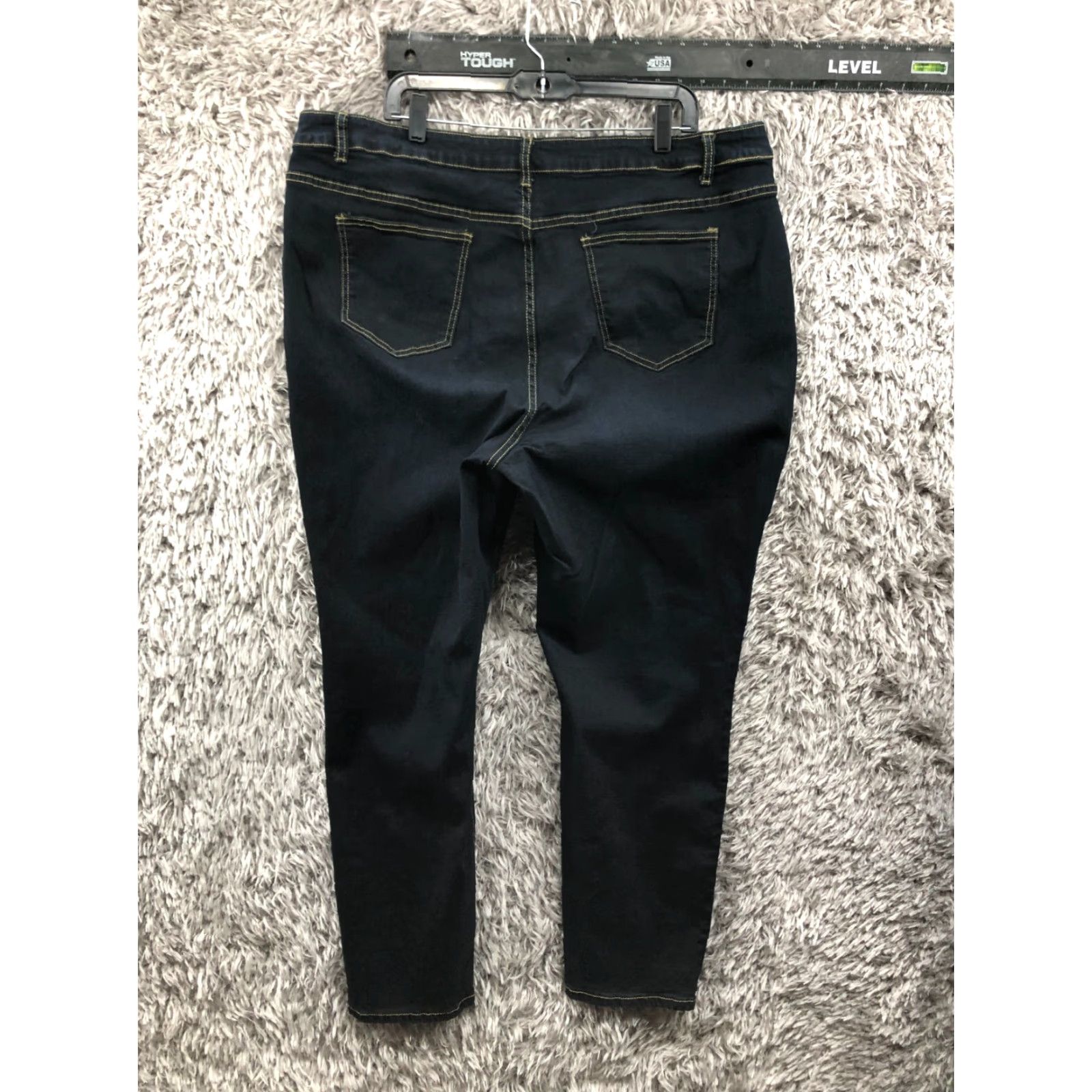 Vintage VINTAGE Ashley Stewart Sky High Ankle Jeans Size 28 Tall Womens Dark Blue Denim Size 28" / US 6 / IT 42 - 5 Thumbnail