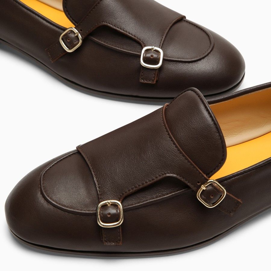 Doucal's o1d2blof0824 Leather Double Buckle Loafer in Brown Size US 6.5 / IT 36.5 - 5 Thumbnail